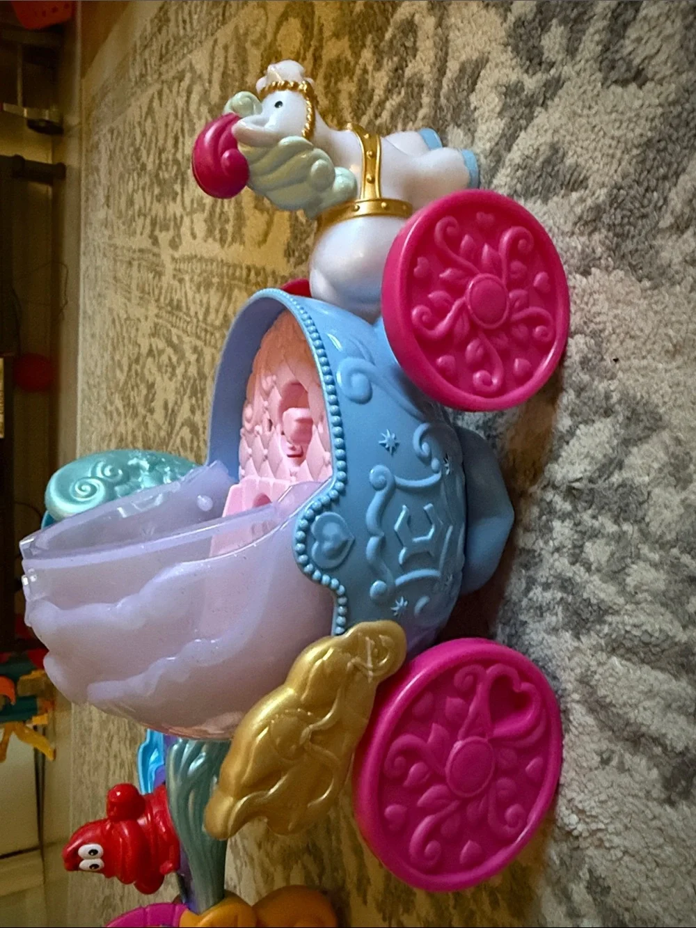 Fisher Price Little People Princess carriages- Little Mermaid and Cinderella